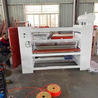 拉伸门板滚胶机自动上下板使用方便PVC贴面板双面涂胶机