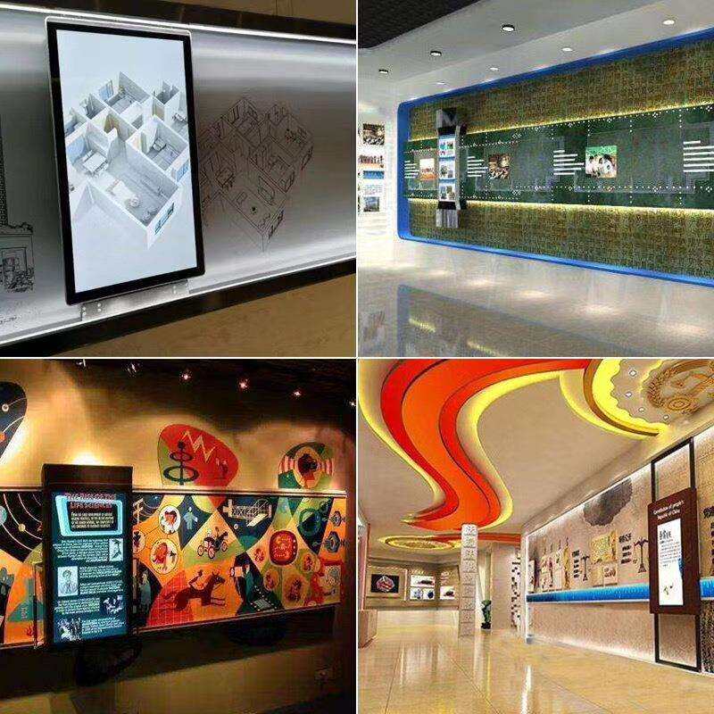 2025展厅亮点互动滑轨屏智能控制自定义点位发展历程文化墙一体机