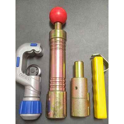 不锈钢波纹管打波器3分4平口器模套分装压边燃气管割刀加工工具