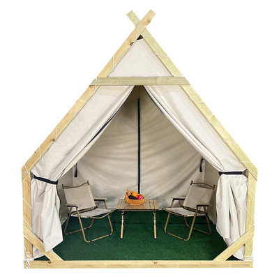 定制网红露营帐篷餐饮烧烤火锅景区民宿三角帐篷户外露营房型帐篷