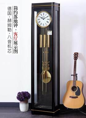 实木机械落地钟拍摄道具德国机芯座钟立钟现代客厅豪华报时钟表