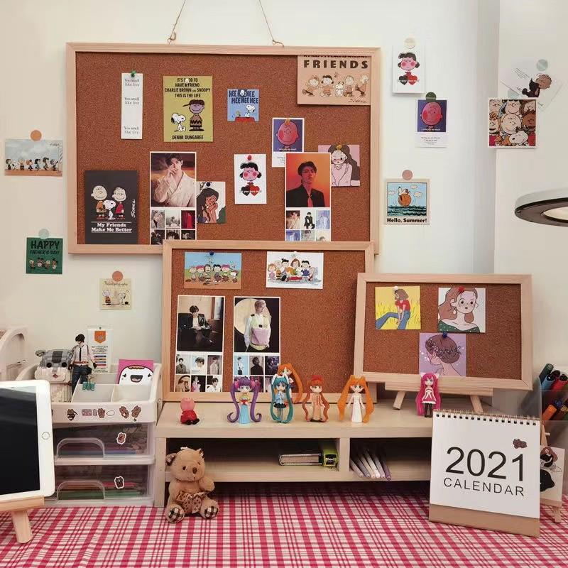 软木板留言板ins风桌面背景装饰挂墙上展示毛毡记事小照片墙墙板