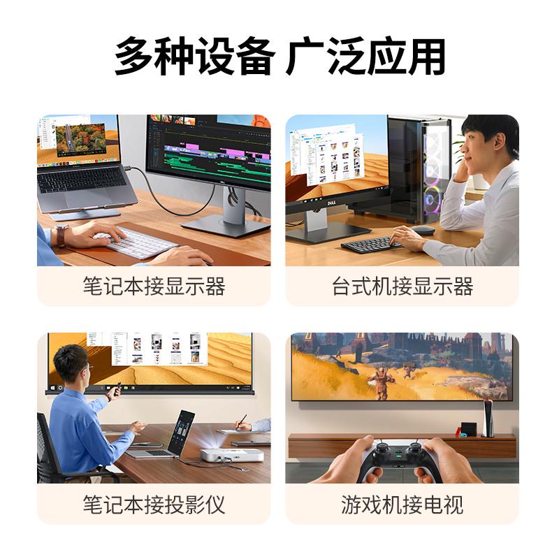 绿联hdmi转vga连接线笔记本台式电脑接显示屏vga转hdmi转换器接头