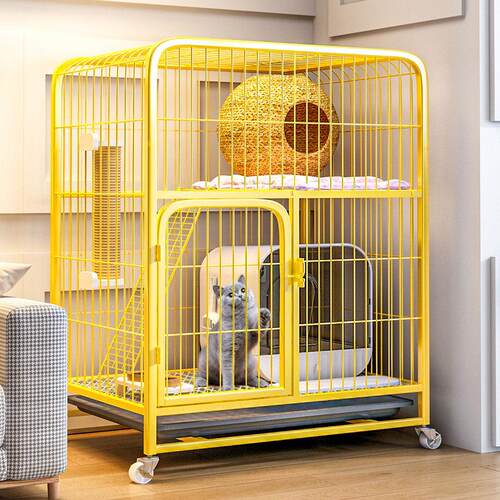 猫笼子家用室内别墅超大自由空间加粗加密带厕所猫窝猫屋猫舍一体