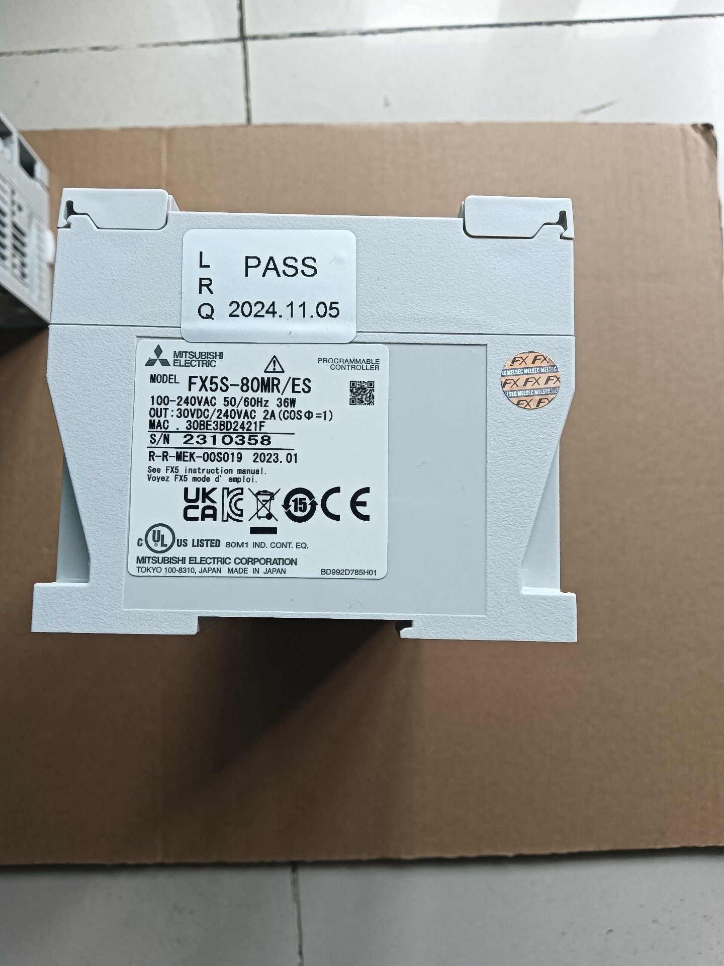 FX5S-80MR/ES 三菱 全新原装正品 无包装 未装机