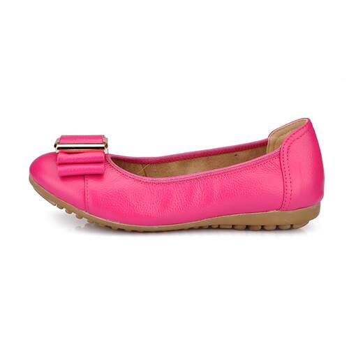 正品春秋特大码皮鞋圆头豆浅口女软底妈妈鞋平跟平底工作鞋防滑真