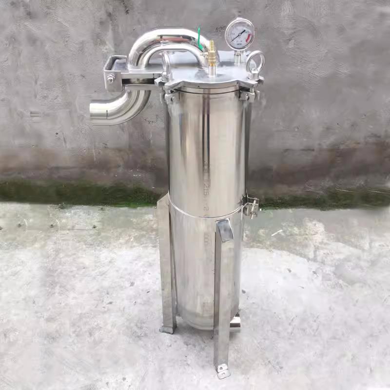 高压不锈钢304袋式过滤器食用油漆胶水化工乳液顶入式龟背式过滤