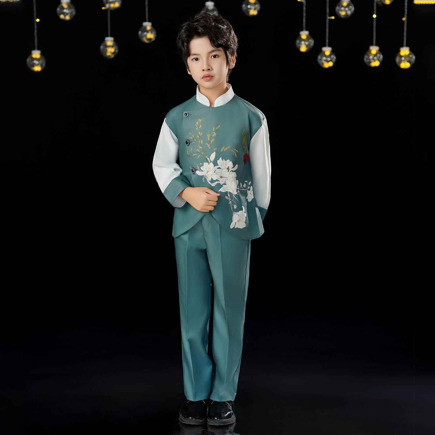 儿持童合服演出服中小学生06大唱主人礼服中国风合诗歌朗诵表演唱