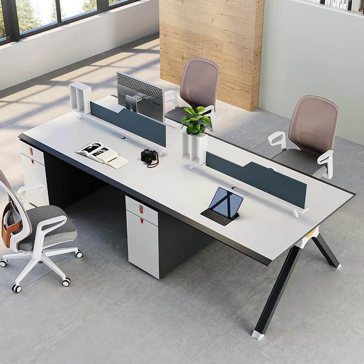 员工桌职员办公桌椅组合简约现代2/4/6人位员工卡座财务电脑桌子