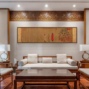 网红步辇图中式客装室饰画茶国办公室厅挂古画字画仿画十大传世名