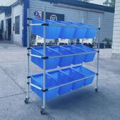 电商仓库拣货车流物快线棒车递分拣车物流配车货周转静音手动推移