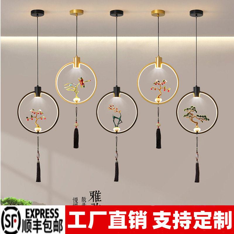 新中式小吊灯走廊灯创意吧台床头吊灯饭厅茶室书房灯具玄关楼梯灯