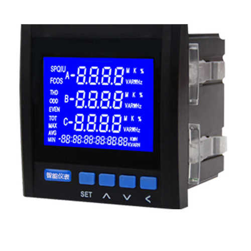 三相电流电压组合表多功能仪表380V220V电能表智能数显485通讯