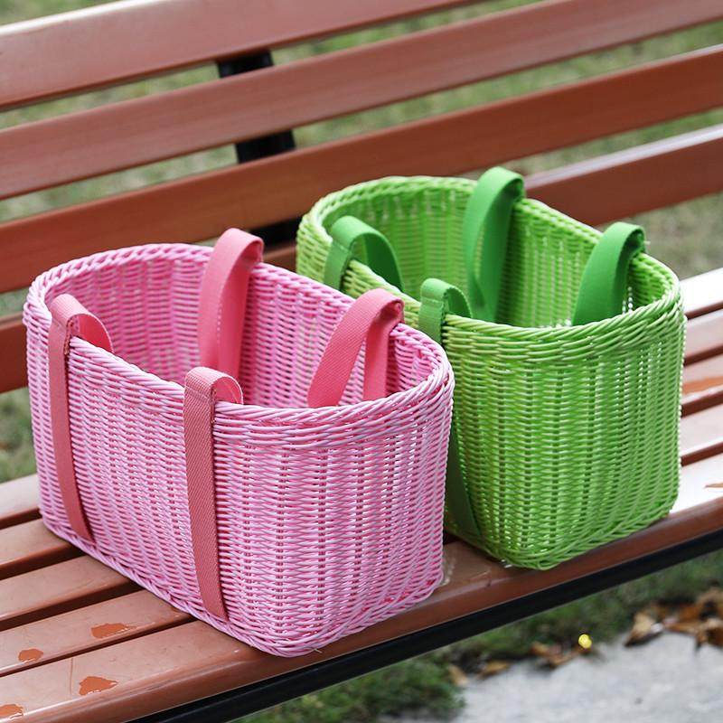 S"Kens手工购物篮菜篮子洗澡篮家用塑料藤编买菜野餐手提篮其他日,收纳整理,其他收纳篮,淘宝优惠券,粉丝福利购,淘宝优惠卷