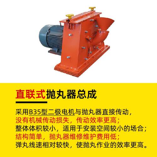 直连式丸机抛总成Q034Q03皮带抛丸器高铬耐配件抛丸式机配磨件