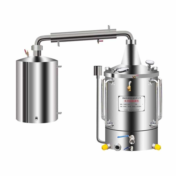 蒸酿酒机小型蒸馏器柴火烧酒酿酒设备蒸馏白酒大型商用机家用酒器