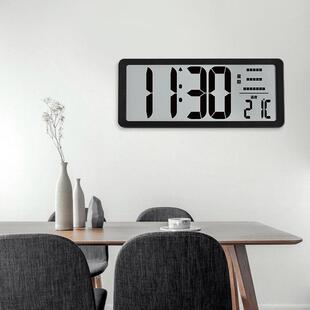 大屏幕液晶数字挂钟闹钟电子时钟客厅充电正倒计时座钟家用办公室