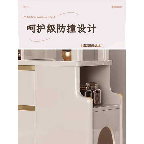 Ehd奶油风入户玄关柜酒柜隔断边柜置物架间厅柜客厅柜子鞋柜屏风