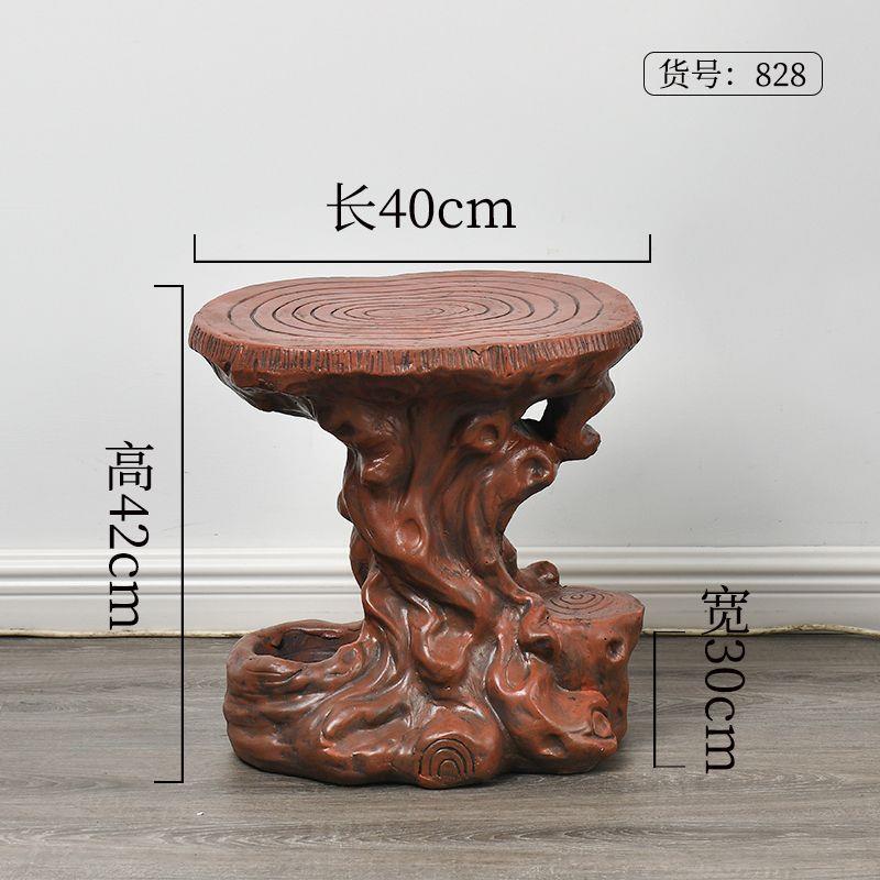 ZXH假品山流水喷泉水轮摆件仿木根雕创意环保树脂工艺风底盆座景