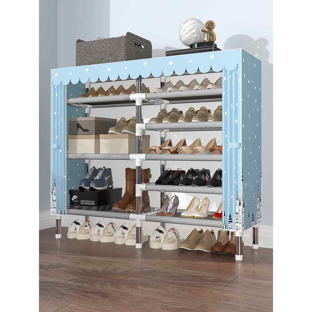 经济实惠的简易钢管鞋架家用鞋柜防尘多层大容量宿舍门储存,住宅家具,鞋架,淘宝优惠券,粉丝福利购,淘宝优惠卷