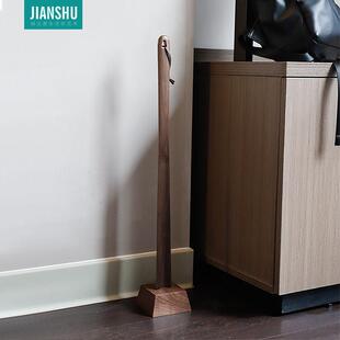 鞋拔子老年人日式实木高档黑胡桃木加长柄家用老人孕妇提鞋器长扒