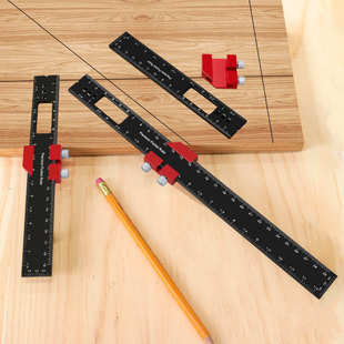 铝合金定位尺木工标尺划线尺角度尺16 规量具DIY 30cm量