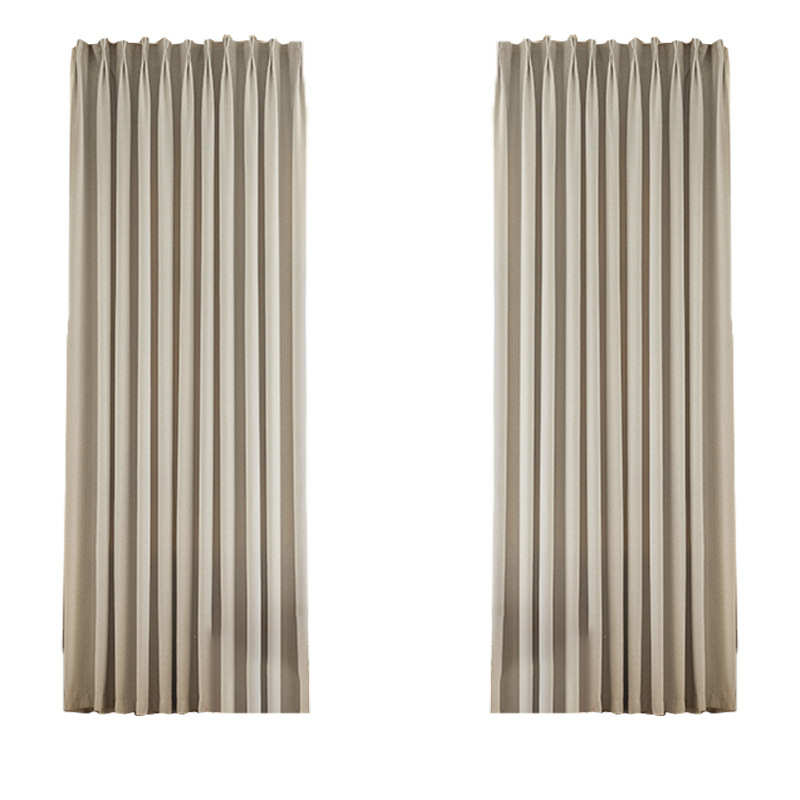 雪尼尔人字纹温柔奶油肌窗帘人字纹肌理厚隔音隔热客厅卧室遮阳布