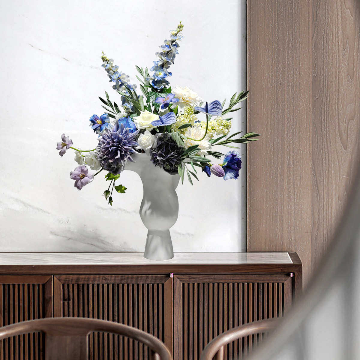 新中式仿真花艺客厅餐桌摆件设样板房酒店前台售楼处桌面装饰假花,鲜花速递/花卉仿真/绿植园艺,仿真绿植,淘宝优惠券,粉丝福利购,淘宝优惠卷