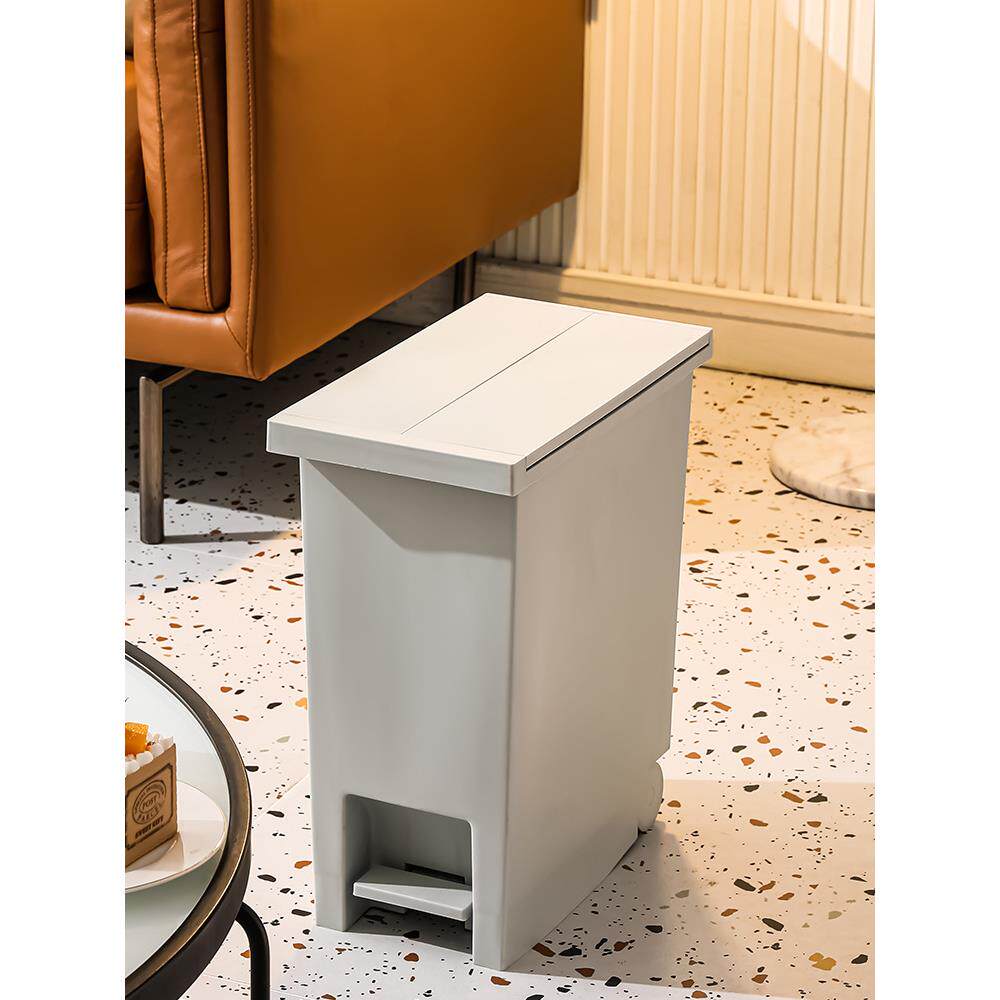 61K3大容量脚踩缓降垃圾桶厨房客厅卫生间办公室脚踏纸篓带盖有滑