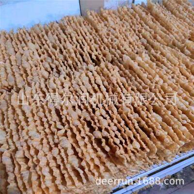 小本投资创业 薄脆/脆皮油炸机 产量2000片/H 脆饼油炸加工设备