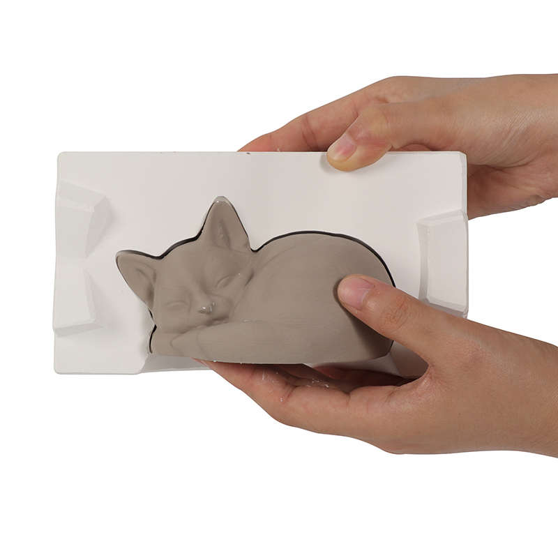 瞌睡猫陶艺陶瓷石膏注浆模具小猫摆件定制泥浆成型DIY大象陶文化