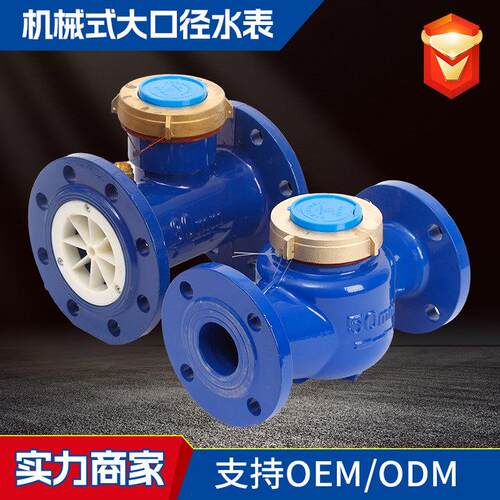 厂家水平螺翼式法兰水表计量精准大口径冷热水机械水表