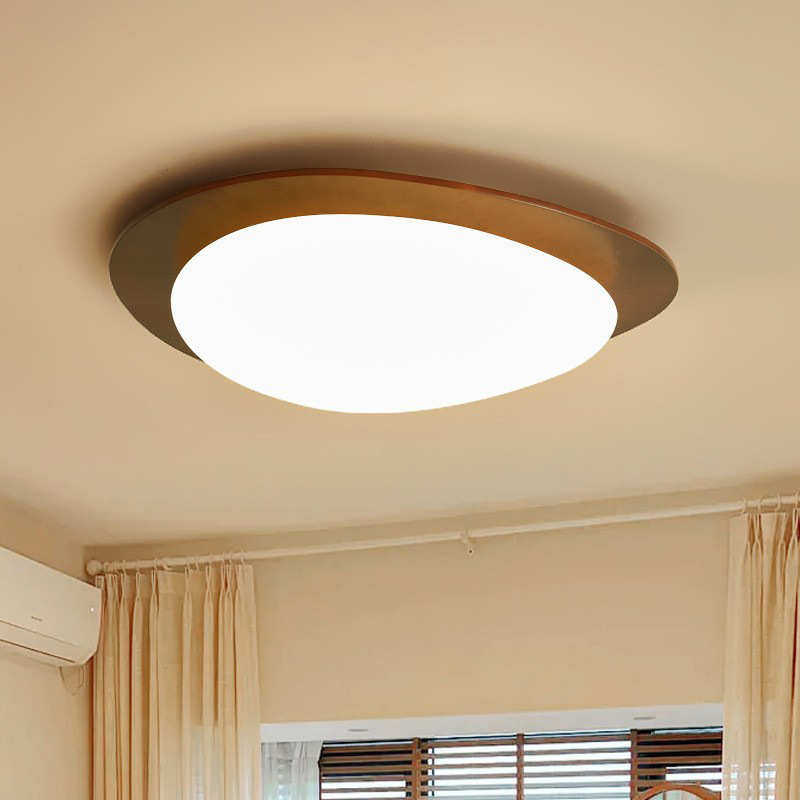 复古侘寂风木纹饿卵石卧室吸顶灯护眼全光谱高级儿童房书房过道灯,家装灯饰光源,智能吸顶灯,淘宝优惠券,粉丝福利购,淘宝优惠卷