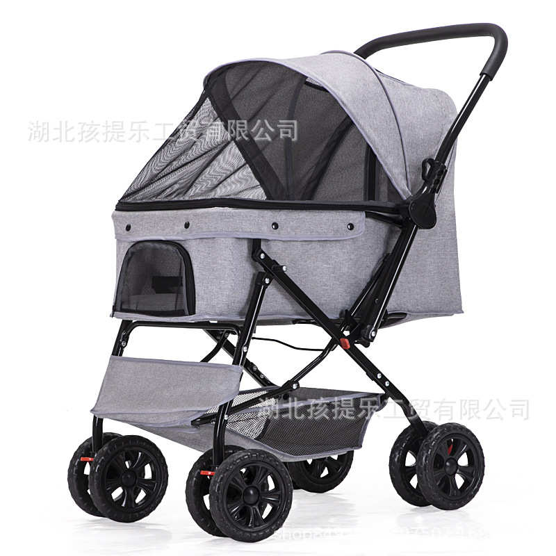基车狗狗宠物doogo推车中双向推车遛狗小型车推车犬柴户外调节柯