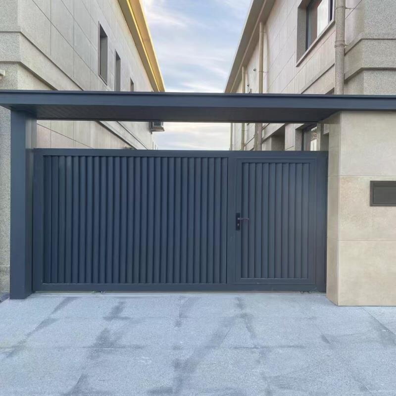 铝合金户外别墅庭院大门铝艺花园电动入户门围墙中式网红小院子门