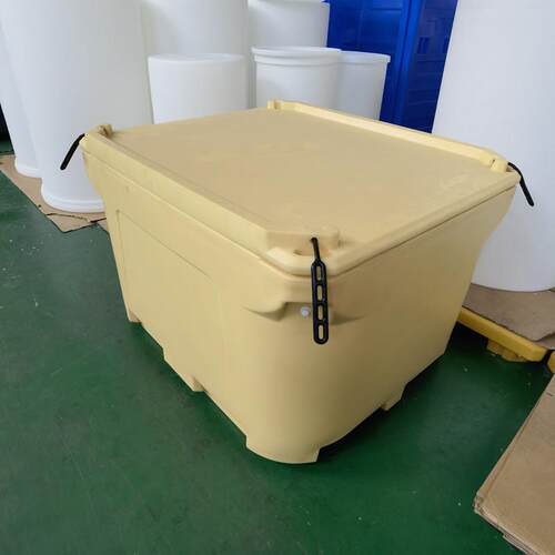 1000升保温箱方形渔业水产滚塑一次成型周转冷藏保温桶异形