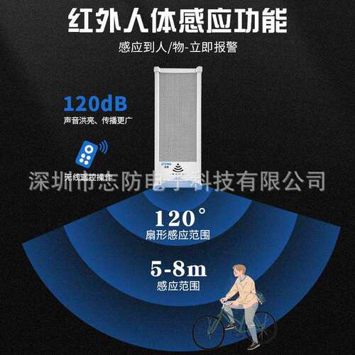 太阳能语音提示器森林防火防水工地交通路口水库安全播报喇叭智能