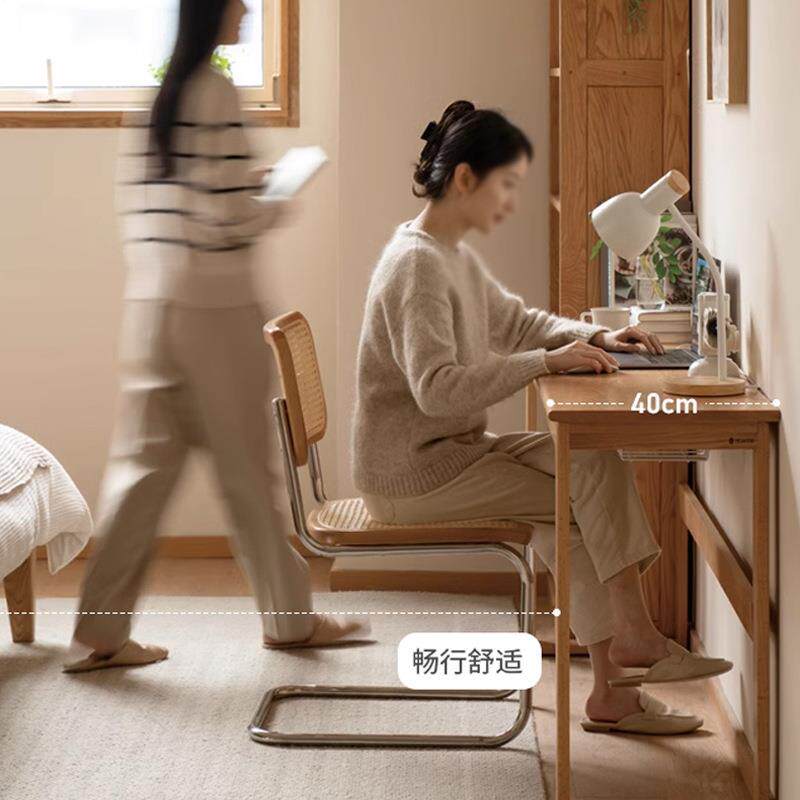 余弦家具实木书桌简约靠墙长桌橡木办公桌家用大桌子现代原木窄桌