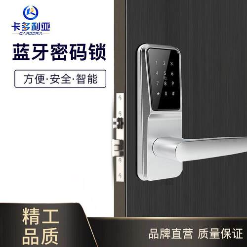 木门指纹锁通通锁密码门锁短租长租公寓锁APP远程管理智能锁工厂 - 封面