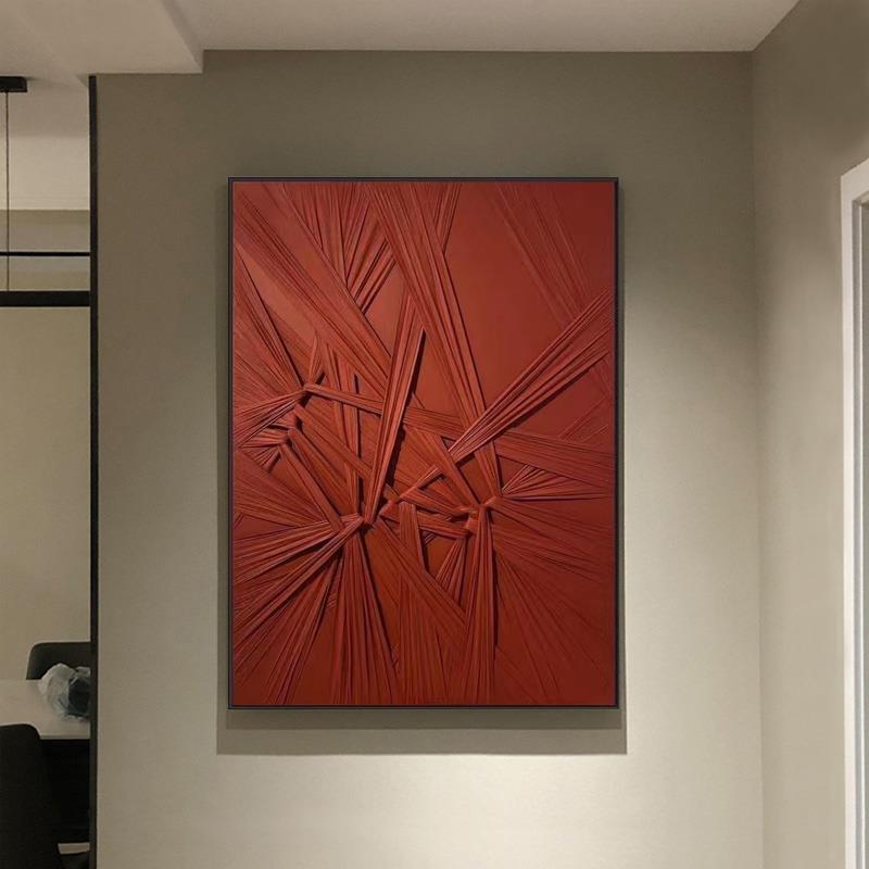 小众艺术挂画卧室客厅装饰画高级玄关画立体布艺饭厅画样板间壁画图片