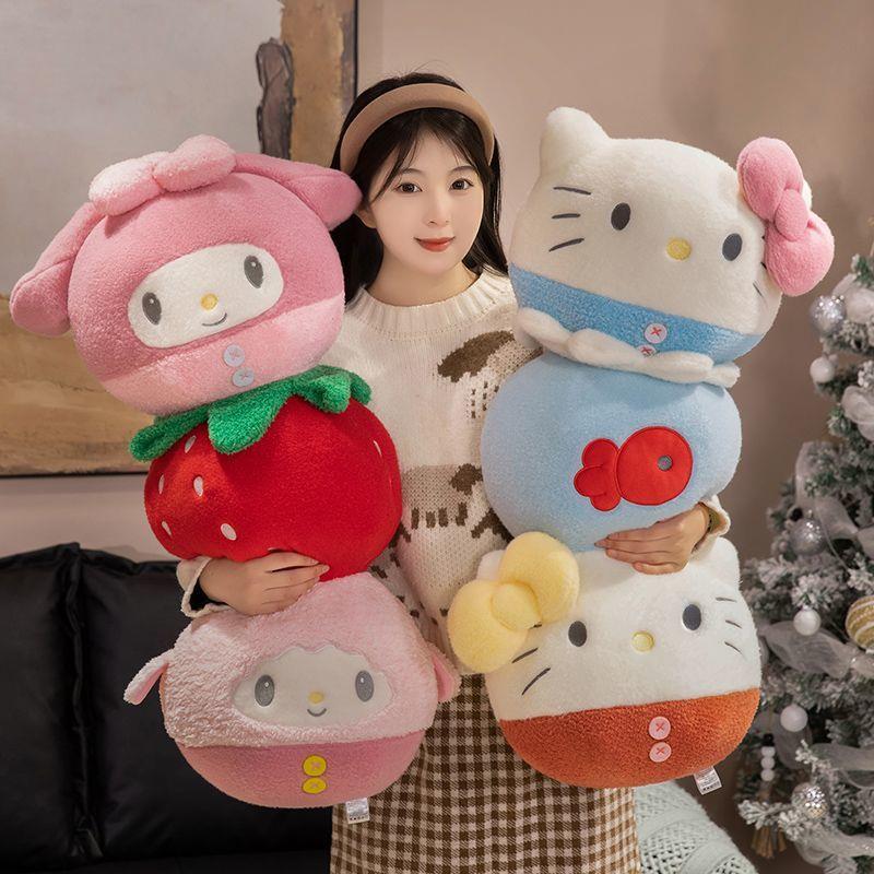 可爱HelloKitty抱枕女生睡觉靠枕库洛米长条枕头侧睡夹腿床头靠垫