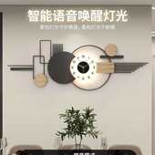 现代轻奢餐厅桌挂钟高端钟表客厅2024新款 饰时钟大气 电视背景墙装