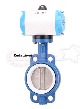 气动Ptfe蝶阀Dn40 50 65 80 100 125 150 200 250 300耐腐蚀