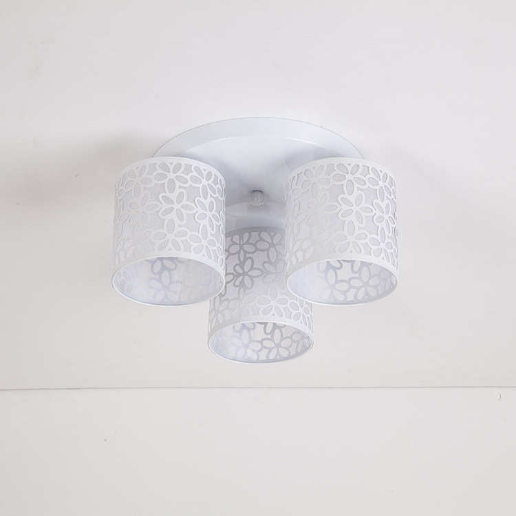 led吸顶灯 北欧现代铁艺圆形客厅灯家用卧室客厅书房led灯具