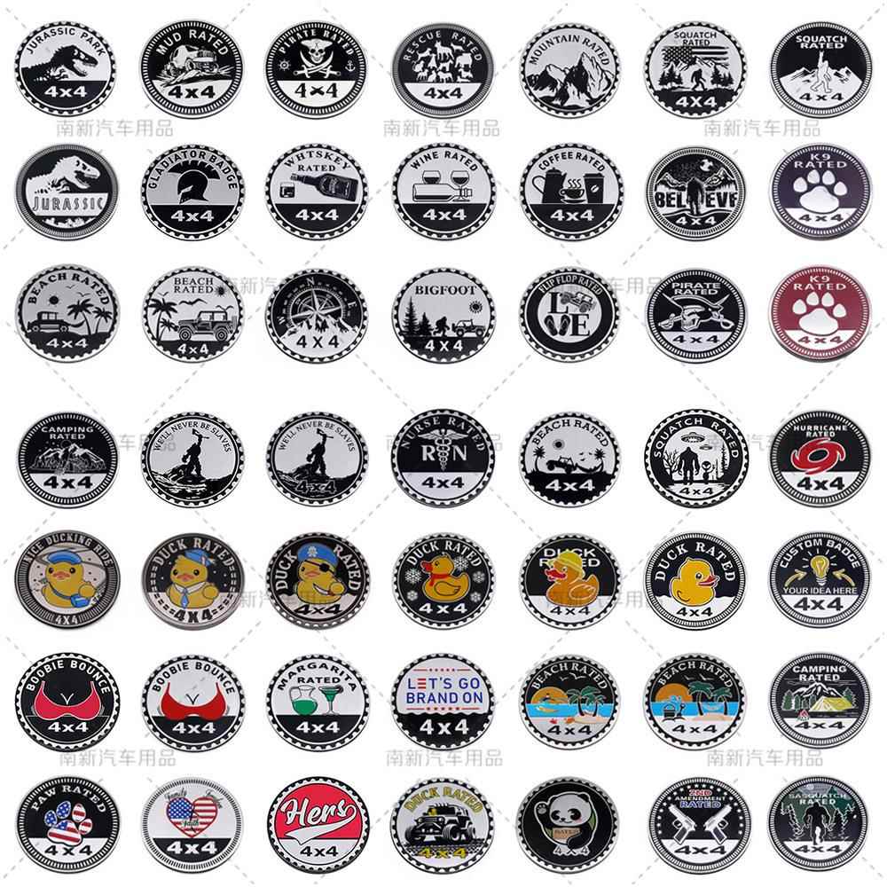 跨境热卖 汽车4X4 RATED车标 新款4X4铝贴