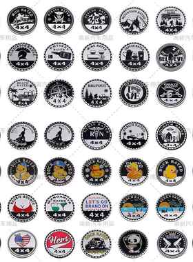 跨境热卖 汽车4X4 RATED车标 新款4X4铝贴