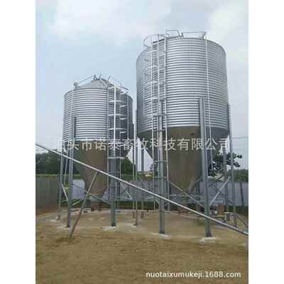 自动料塔料线热镀锌板3-30吨饲料养猪储存料塔自动化养殖设备