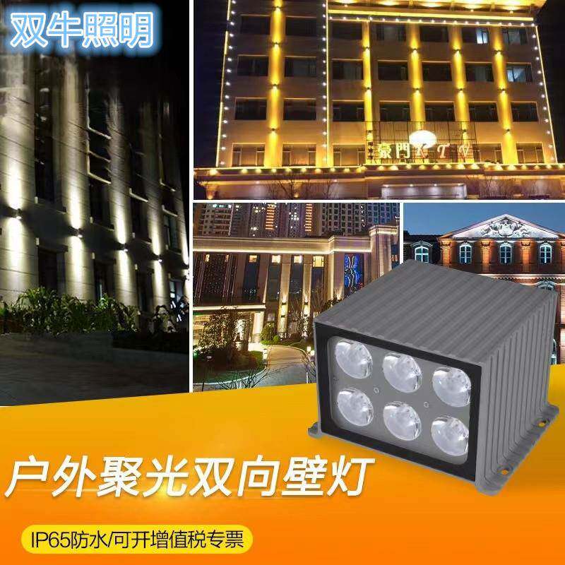 一束光聚光双头壁灯户外防水酒店现代家用庭院外墙走廊柱子洗墙灯