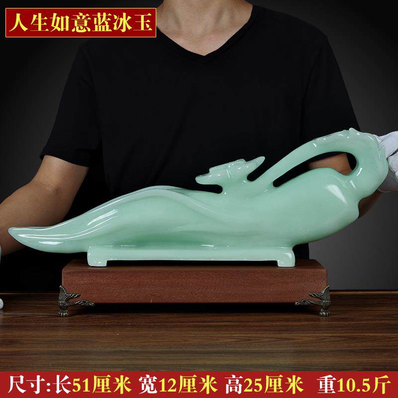 高档财摆玉石店人生如意件大号 客厅酒别墅玄关酒架家居装饰招工