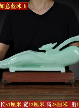 高档财摆玉石店人生如意件大号 客厅酒别墅玄关酒架家居装饰招工